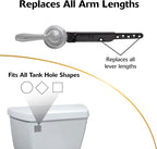 Korky 6051BP Strongarm Tank Lever Universal to Fit Front Angled Side Left and Right Mount Toilets, 1 Piece, Chrome, Faucet Style