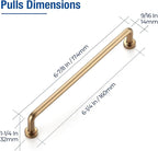 JOY DECOR Cabinet Pulls – 6-1/4 Inch Hole Center, Champagne Bronze, 30 Pack, Zinc Alloy Cabinet Handles for Drawers & Cupboard – Vintage Style Hardware for Kitchen, Bathroom, Dresser