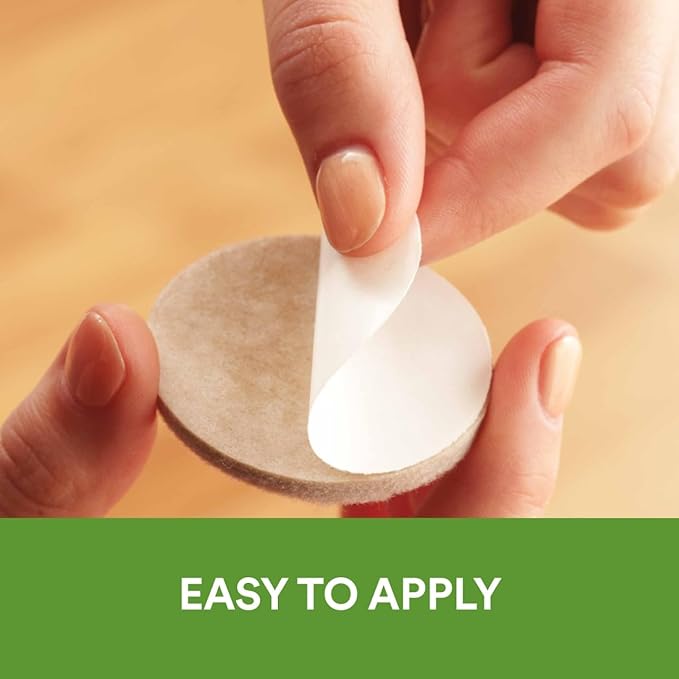 Scotch Felt Pads, Felt Furniture Pads for Protecting Hardwood Floors, Beige, Multi-Pack, 16-3/4 in., 16-1 in., 4-1.5 in., Round, 36 Pads Total