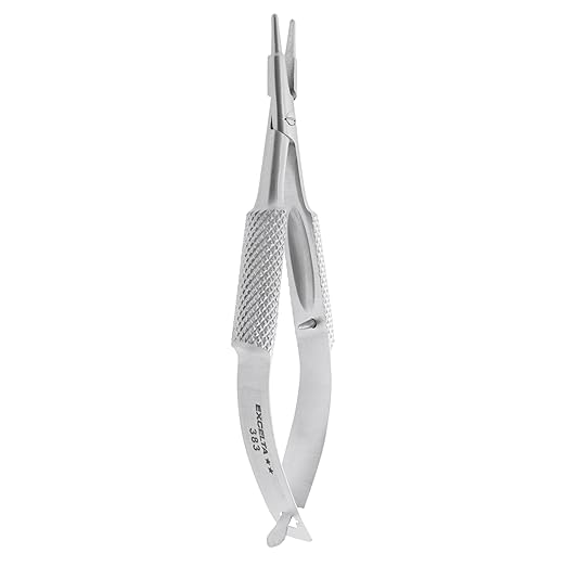 Excelta 383 Self-Opening Miniature Straight Tip Needle Nose Pliers, 3 Inch Stainless Steel, for Precision Work in Confined Spaces, Intermediate