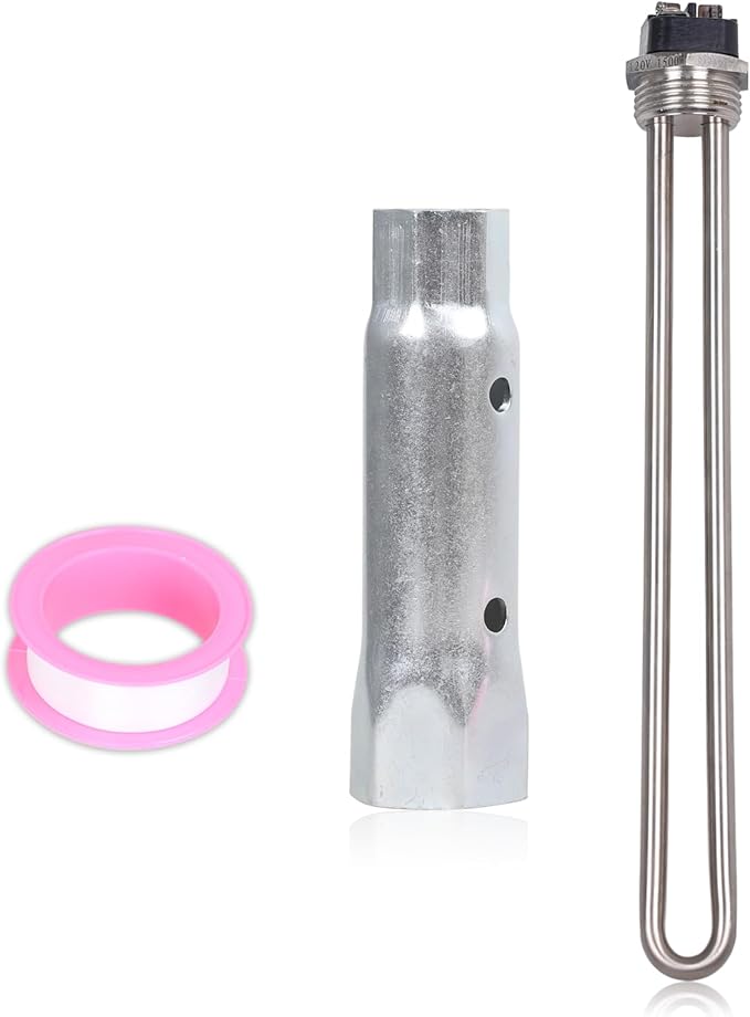 520900 RV Water Heater Element Kit, Compatible with Suburban RV SW Series Electric Water Heater Replacement Part 520789 232794 Heating Element, Screw-In Type With Wrench Socket and Tape