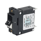 GLOSO Single Pole Miniature Circuit Breaker Manual Reset Switch Yachts Campers Caravans Control Panel M4 Screw Black Rocker 15A J1P