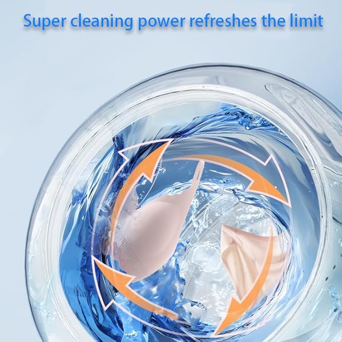 Portable Mini Underwear Washing Machine - Wash Bras, Underwear, Socks with Ease, Digital Control Panel, Efficient Cleaning, Quiet Operation, Small Size Fits Any Luggage & Bathroom