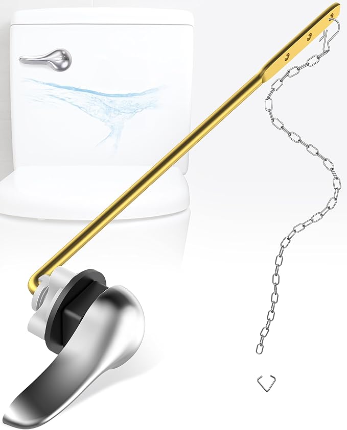 Toilet Flush Handle Replacement Kit: Front Universal Toilet Bowl Replacement Kit, Toilet Repair Kit Inside Tank Chain Flusher Handle Lever Replacement Parts Compatible with American Standard Mansfield