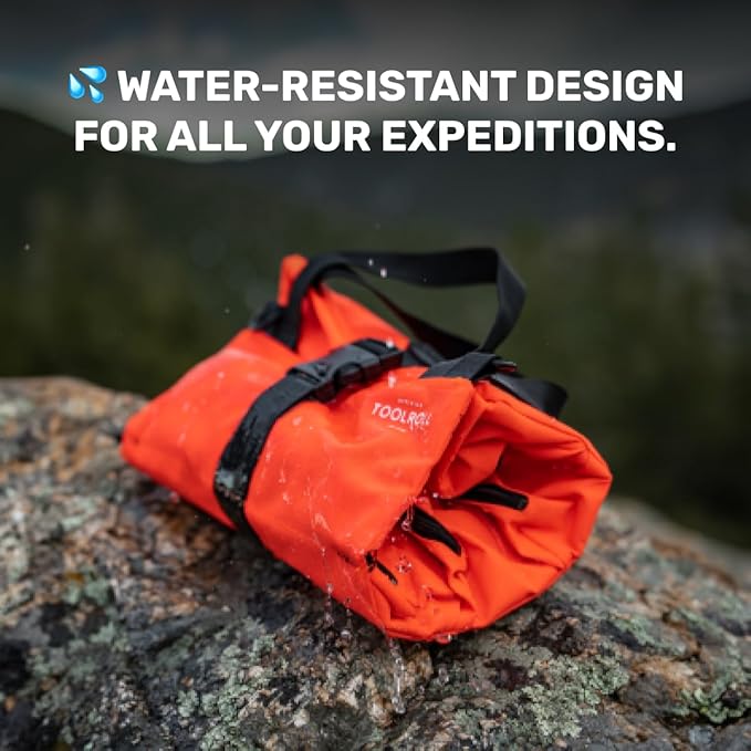 Official Maverick Tool Roll Bag - Easy to Carry 5-Pocket Roll Up Tool Bag - Durable Waterproof Canvas, YKK Zippers & Secure Buckle - A Loving Gift for Dads, Mechanics, Electricians & Hobbyists| Black