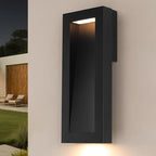 Modern Outdoor Wall Light with LED, Exterior Lighting Fixtures 2700K Integrated, Matte Black Outside Wall Mount Lights for House Front Door Porch Garage Patio Black 1 Packs