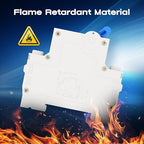 AC Miniature Circuit Breaker, 120V/240V 2 Pole 20 Amp DIN Rail Mount Circuit Breaker, MCB C20 Solar AC Disconnect Switch,Thermal Magnetic Trip