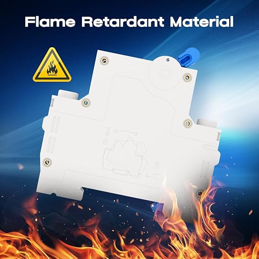 AC Miniature Circuit Breaker, 120V/240V 2 Pole 6 Amp DIN Rail Mount Circuit Breaker, MCB C6 Solar AC Disconnect Switch,Thermal Magnetic Trip