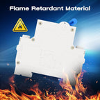 AC Miniature Circuit Breaker, 120V/240V 2 Pole 63 Amp DIN Rail Mount Circuit Breaker, MCB C63 Solar AC Disconnect Switch,Thermal Magnetic Trip