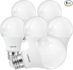 Linkind A19 LED Light Bulbs Dimmable, 60W Equivalent, Energy Efficient 9W, 3000K Warm White, 800 Lumens, E26 Standard Base, 120V, Lighting for Bedroom Living Room Home Office, 6 Packs