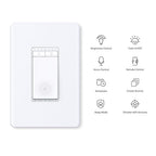 TP-Link Tapo Smart Dimmer Switch, Single Pole, Neutral Wire Required, 2.4GHz Wi-Fi Light Switch Compatible with Alexa and Google Home, UL Certified, No Hub Required, White, Tapo S500D(4-Pack)