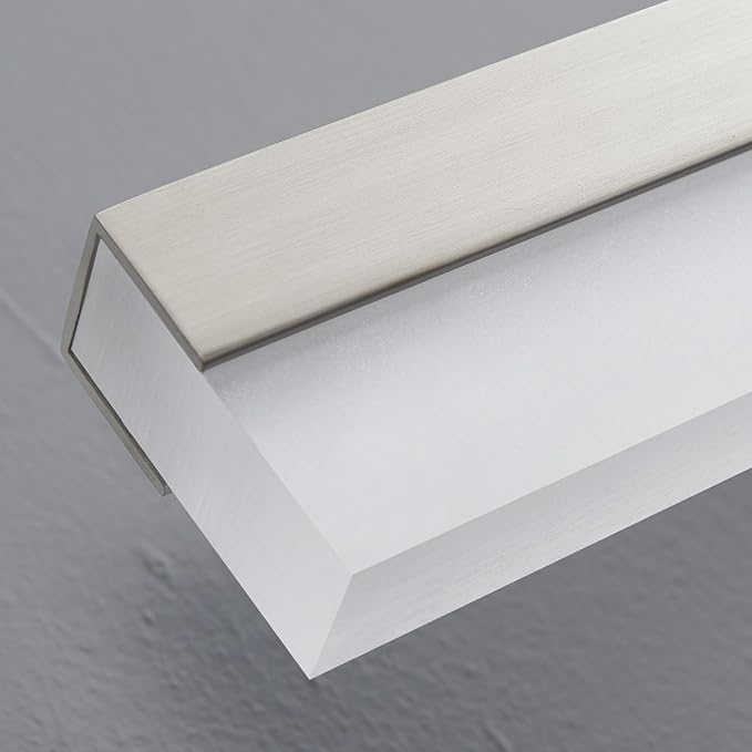 SOLFART Vanity Lights for Bathroom Dimmable Modern Brushed Nickel Bathroom Light Fixtures Over Mirror 32 Inch