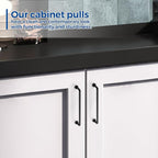 JOY DECOR Cabinet Pulls – 6-1/4 Inch Hole Center, Matte Black, 10 Pack, Zinc Alloy Cabinet Handles for Drawers & Cupboard – Vintage Style Hardware for Kitchen, Bathroom, Dresser, Furniture Makeover