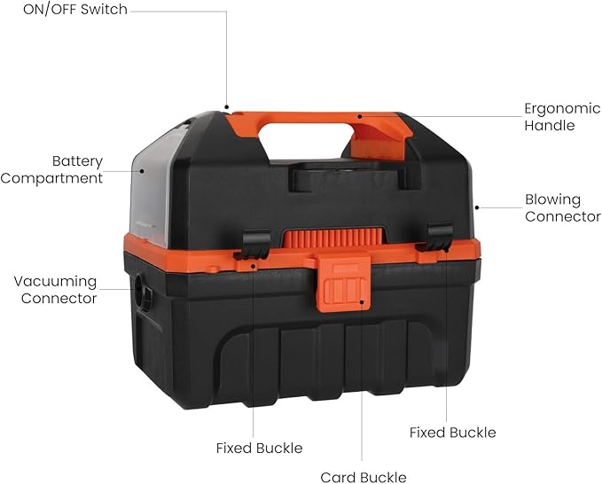 LIGO 20V Cordless Shop Vacuum, 2.64 Gallon, Portable, Wet/Dry, Handheld, with Blowing Function- Includes 4.0 Ah Battery, HEPA, Foam Filters and Charger(Upgrade)