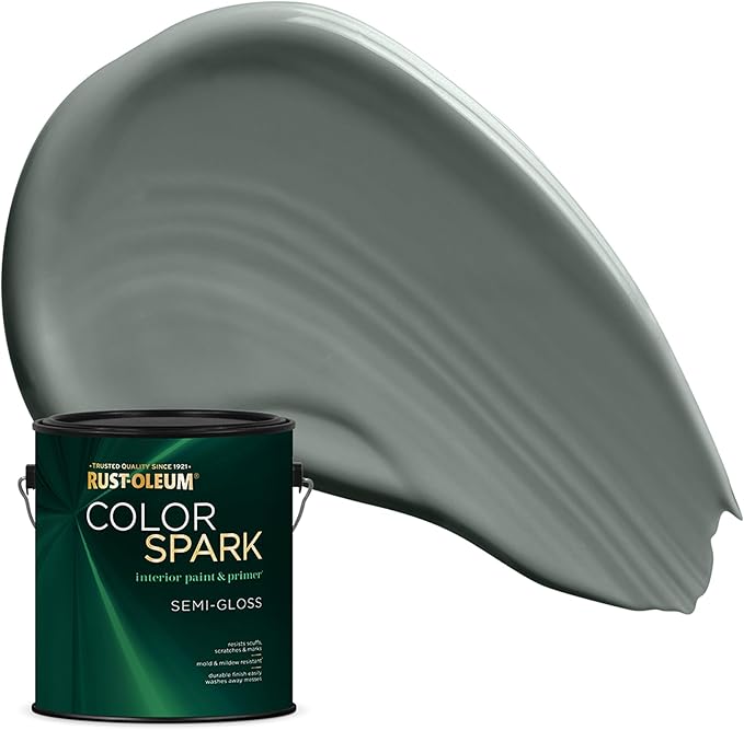 Rust-Oleum Color Spark Interior Paint and Primer in One, Semi-Gloss, Jungle Safari, 1 Gallon