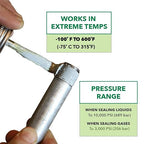 Gasoila Premium Pipe Thread & Gasket Sealer, Lead-Free Non-Hardening Paste, Safe for Iron, Stainless Steel, Plastics, -100 to 600°F, 1/4 Pint with Brush, for Industrial & High-Pressure Applications