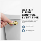 Qualihome Toilet Handle Replacement (Brass Polished, Side Mount)