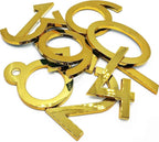 Diggoo 10 Pack Mailbox Numbers 0-9, 2.76 Inch High, Door Address Numbers Stickers for Apartment, House, Room, Office, Cars, Trucks, Gold Plating Process Number Sign