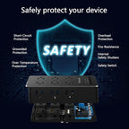 Surge Protector Nikleb, Wall Outlet with 4 USB Ports 5V 4.8A Total, 12 Multi Outlet Extender, Multiple USB Plug Adapter Wall Mount, Phone Chargier Organizer with Phone Holder, Heavy Duty