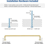 JOY DECOR Cabinet Pulls – 8-3/4 Inch Hole Center, Brushed Brass, 10 Pack, Zinc Alloy Cabinet Handles for Drawers & Cupboard – Vintage Style Hardware for Kitchen, Bathroom, Dresser, Furniture Makeover