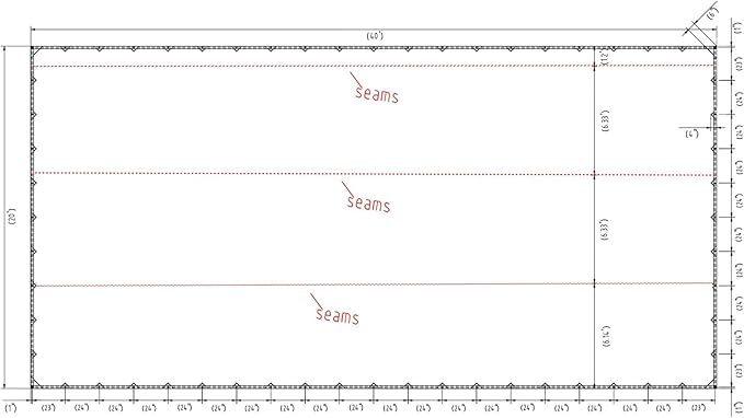 Mytee Products 20' x 40' 12oz Green Canvas Tarp with Grommets - Water Resistant - Heavy Duty Canvas Tarps - Multipurpose Tarpaulin Cover for Canopy Tent, Roof, Camping, Semi Trucks & Cargo
