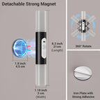 Motion Sensor Wall Lights with Remote Control, LED Rechargeable Battery Operated Wall Sconces Set of Two for Bedroom, Indoor Wireless Wall Lamps for Living Room, Hallway, Stair, Black 2 Pack