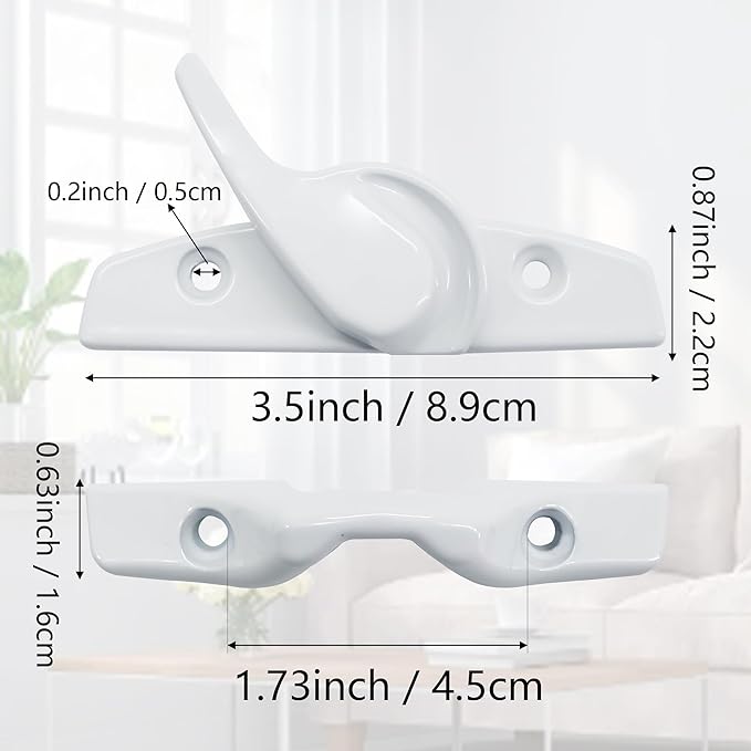 Zinc Sash Lock and Keeper fit for Andersen Sash Lock & Keeper 1968 to Present (White - 2 Pack)