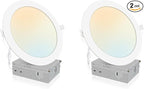 2 Pack Recessed Lighting 7 Inch with Junction Box, 5CCT 7 Inch LED Recessed Lights Dimmable 2700K/3000K/4000K/5000K/6000K, 16W 1300lm Ultra Thin Recessed Lighting - ETL and Energy Star Certified