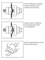 AMZCNC Manual Knockout Hole Punch Driver Kit 1/2 to 2 inch Electrical Conduit Hole Cutter Set KO Tool Kit ((Conduit Hole Size) 1/2"~2" Knockout Punch kit)