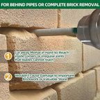 Diamond Mortar Raking Bit - 2pcs 7.2mm x 74mm Round Shank Tuck Point Pin for Brickwork Joint Mortar Removal Masonry,Stone,Concrete Drill Bit