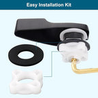 Universal Side Mount Metal Toilet Handle Replacement Kit Compatible with American Standard/Mansfield/Gerber/TOTO/Kohler Toilet, Toilet Tank Flusher Lever with Flapper Chain, Oil-Rubbed Bronze