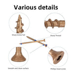 Deck Screws #10 x 3’’, T25 Star Torx Drive Flat Head Wood Screws, Brown, 5lb