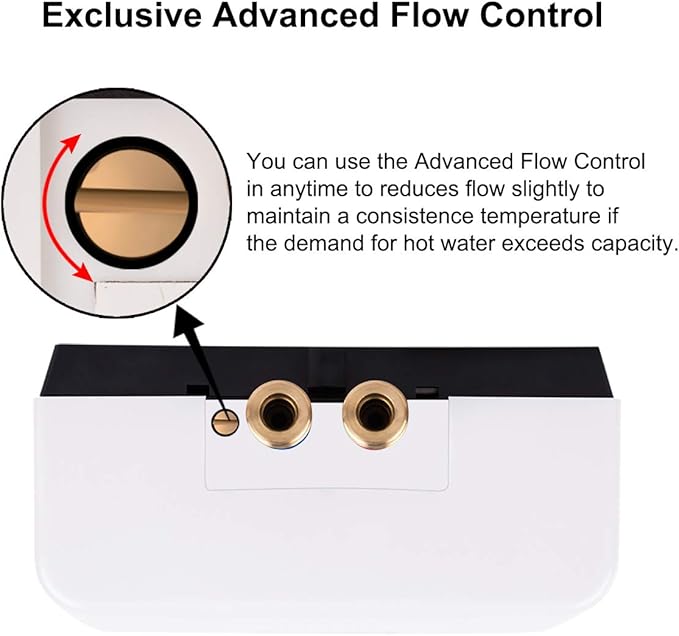 Thermoflow 110V~120V Mini Tankless Water Heater Electric Point of Use On Demand Instant Hot Water Heater Under Sinks Wall Mounted, CSA Certified 3.5kW Hard Wired