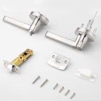 Probrico Privacy Door Handle Lever Satin Nickel Bed/Bath Door Levers Intrior Lockset Keyless Privacy Handles (4 Pack)