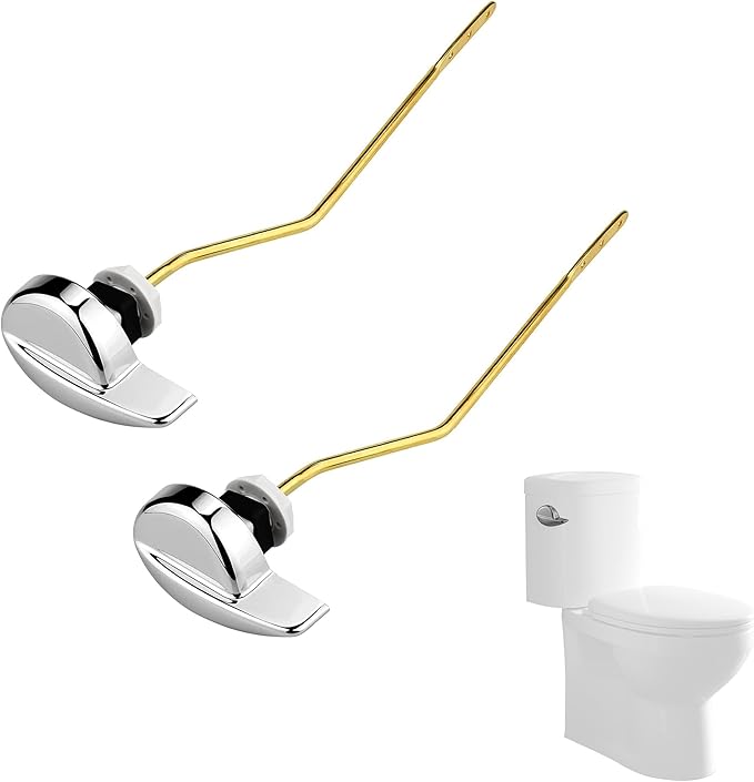 2-Pack Toilet Handle Replacement Parts Kit Compatible with TOTO THU068#CP Trip Lever for St743S St406 St707 St454E St743E St706 Toilet Trip Lever Side Mount Toilet Flush Handle for Kohler Toilet Tank