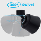 iFealClear Kitchen Sink Faucet Head, 360° Faucet Sprayer Attachment, Large Angle Rotatable Kitchen Faucet Aerator with 2 Ball Joint, 4 Spray Modes, Extra Male Female Thread Adapters, Matte Black