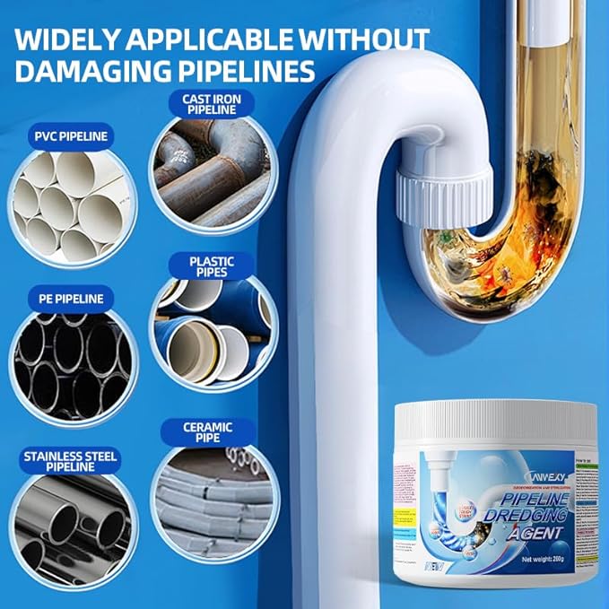 Lanwexy-sink drain hair clog remover cleaner、toilet unclogger heavy duty、bathroom shower pipeline dredging agent、unclog clogged drain、clogged【1 bottles】