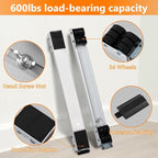 LUCKUP Heavy Duty Appliance Rollers, Extendable Washing Machine Stand Furniture Rollers Mobile Fridge Base Furniture Sliders for Refrigerators Washer and Dryer Support 660 lbs, White