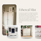 Country Chic All-in-One Chalk Paint for Furniture, Cabinets, Home Decor, Eco-Friendly, Matte Finish, Built-In Primer & Top Coat for Wood, Metal - Ethereal Mist (Light Grey) - Pint 16 oz (475 ml)