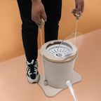 Mini Portable Washing Machine, 2 in 1 Hand Cranked Manual Clothes Non-Electric Washing Machine and Spin Dryer, 9L Capacity Washer/Dryer for Camping, Apartments, RV's, Outdoor(Apricot Large)