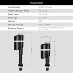 R&T A1350 Quiet Toilet Fill Valve Toilet Universal Tank Parts Replacement, Water Saving Toilet Repair Kit