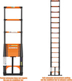 Telescopiing Ladder 12.5ft Extendable Extension Folding Non-Slip Ladder for Multi-Purpose Household