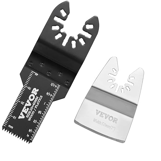 VEVOR 30-Piece Oscillating Saw Blades, Quick Release Multi Tool Blades Kits, 8 Types Oscillating Multitool Blade for Wood Plastic Metal, Compatible with Dewalt Ryobi Milwaukee Hitachi Chicago Fein