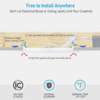 TORCHSTAR 6 Inch Slim LED Recessed Lighting with Junction Box, CRI90 Aluminum Dimmable 12W Ultra-Thin Recessed Light, 3000K Warm White, 1100LM Basic Series LED Downlight, ETL & FCC, Pack of 6