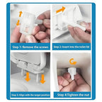 Toilet Seat Screws Replacement Kit Plastic Bolts with Plastic Nuts and Washers Parts Kit for Fixing The Top Toilet Seat (4 pcs)