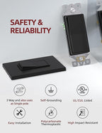 AIDA 10 Pack 3 Way Decorative Light Switch, 15Amp, 120/277 Volt, AC Decorator Rocker Paddle Wall Switch Replacement, UL Listed - Residential and Commercial Grade,Matte Black