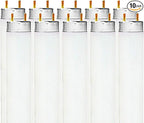 LUXRITE LR20730 (10-Pack) F32T8/841 32-Watt 4 FT T8 Fluorescent Tube Light Bulb, Cool White 4100K, 2800 Lumens, G13 Medium Bi-Pin Base
