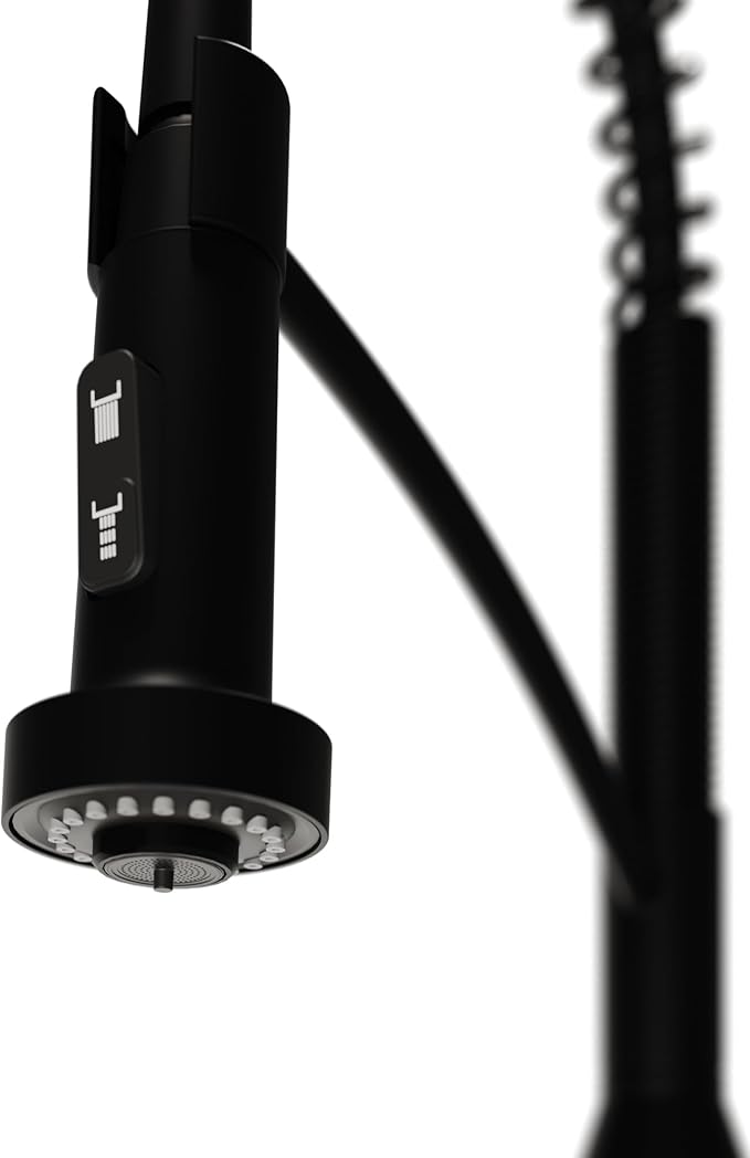 Karran Scottsdale Single-Handle Pull-Down Sprayer Kitchen Faucet in Matte Black
