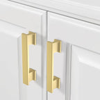 COTYKILEY 10 Pack 3.75 Inch(96mm) Brushed Gold Cabinet Handles Gold Kitchen Cabinet Pulls Cabinet Door Handles Kitchen Cabinet Hardware