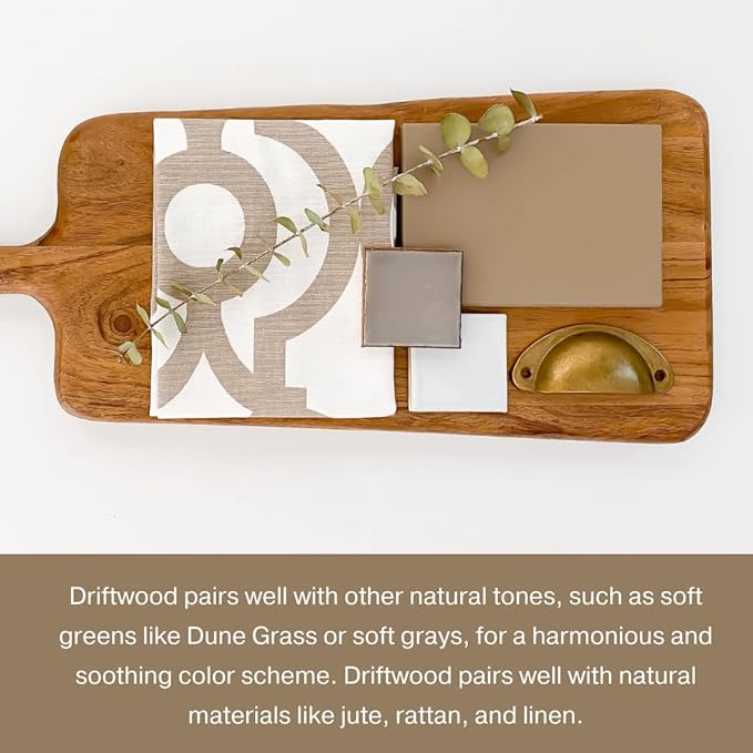 Country Chic All-in-One Chalk Paint for Furniture, Cabinets, Home Decor, Eco-Friendly, Matte Finish, Built-In Primer & Top Coat for Wood, Metal - Driftwood (Brown) - Pint 16 oz (475 ml)